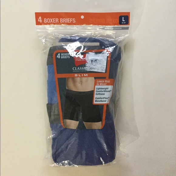 Hanes Classics SLIM 4 PACK Boxer Briefs NWT❤️ - Picture 3 of 3